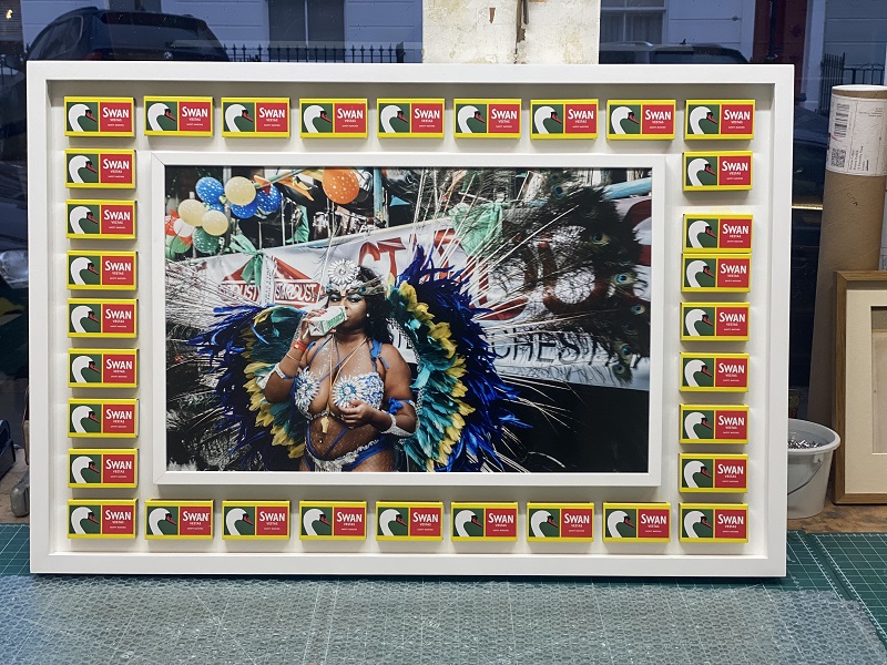 Bespoke frame designed for photograph taken at the Notting Hill Carnival